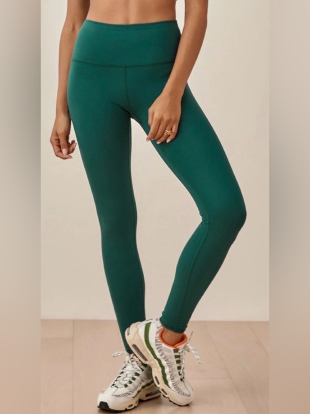 Reformation High-Waist Ecomove Emerald Green Active Leggings - Size XL
